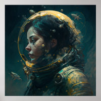 Space Helmet Poster