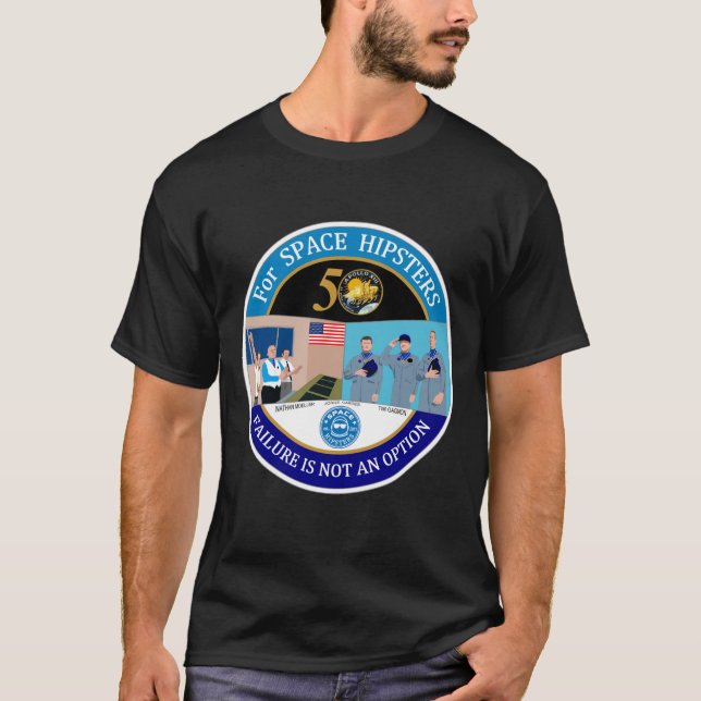 Space Hipsters Apollo 13 50th anniversary t-shirt (Front)