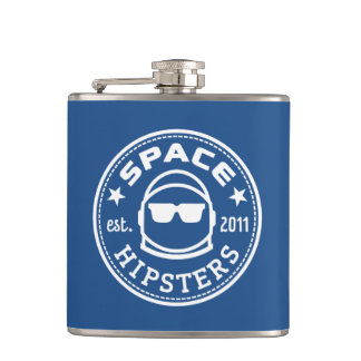 Space Hipsters Logo Flask! Hip Flask