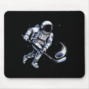 Space Hockey Astronaut Playing In Zero Gravity Mouse Mat