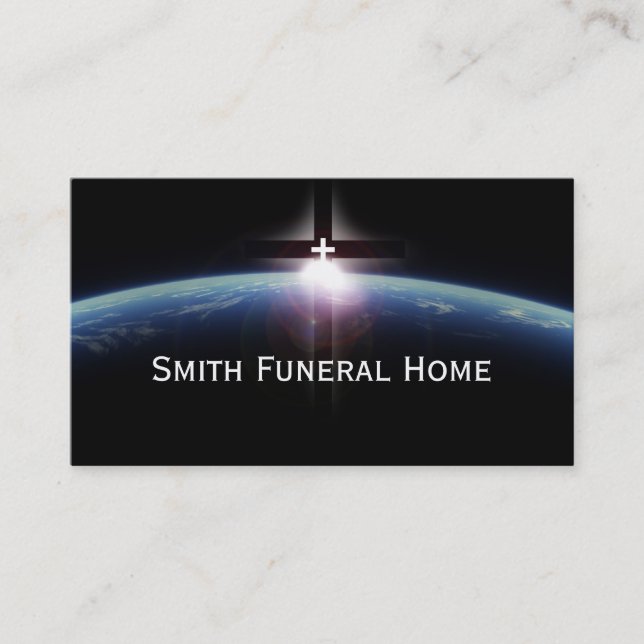 Space Holy Cross Light Funeral Home Business Card (Front)