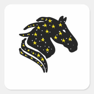 Space Horse Icon Sticker – Cosmic Zodiac Animal