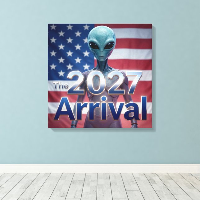 Space Invader Literally  Canvas Print (Insitu(Wood Floor))