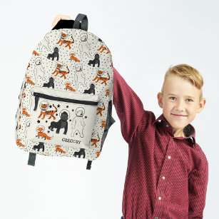 Space is Wild Animal Astronauts Patterned Printed Backpack