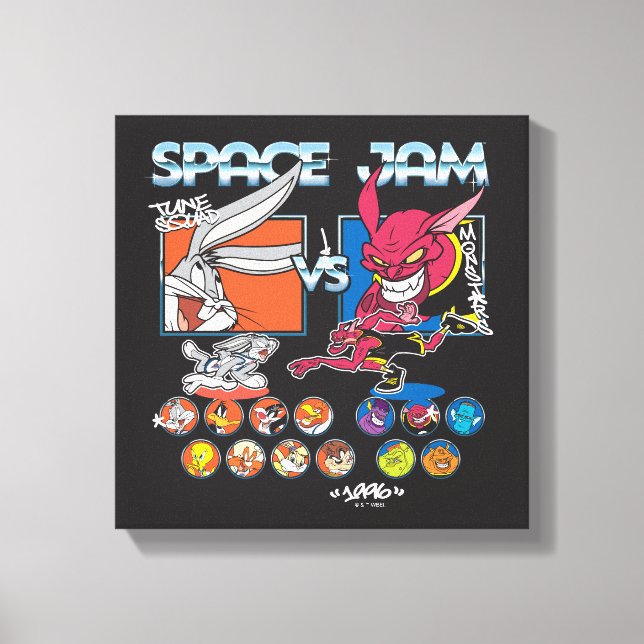 SPACE JAM™ TUNE SQUAD™ VS Monstars Roster Graphic Canvas Print (Front)