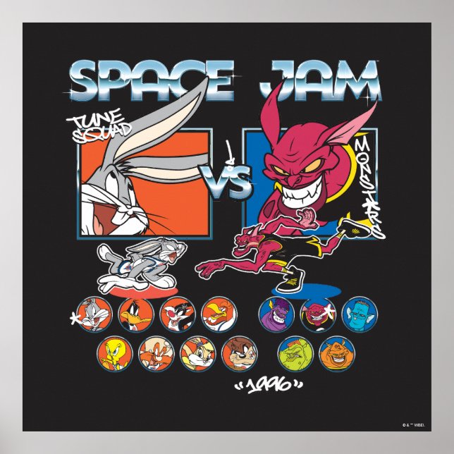 SPACE JAM™ TUNE SQUAD™ VS Monstars Roster Graphic Poster (Front)