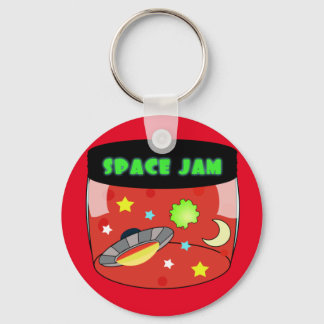 Space Jar Jam Red Key Ring