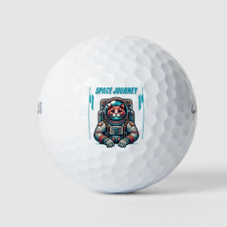 Space Journey Galaxy Adventure Illustration Golf Balls