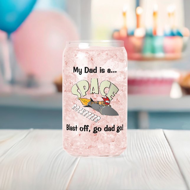 Space journey of a rocketeer  can glass (Insitu (Baby Shower))