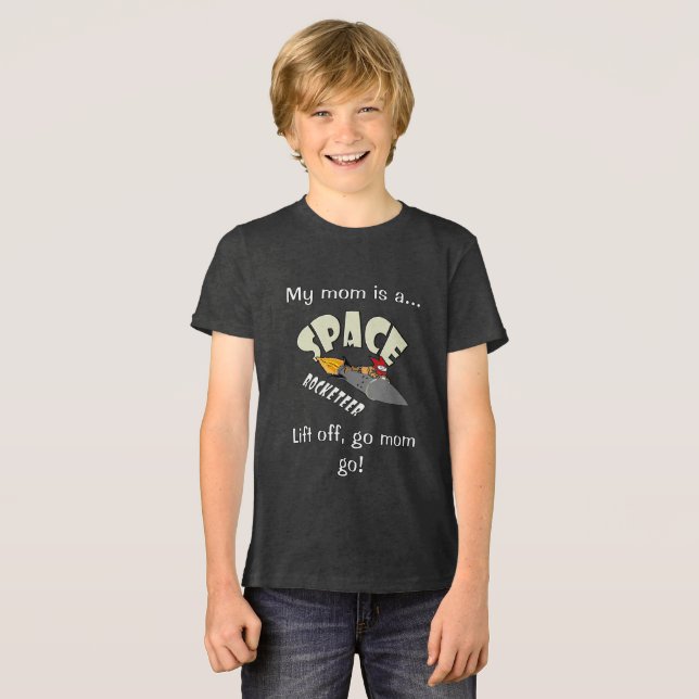 Space journey of a rocketeer  Tri-Blend shirt (Front Full)