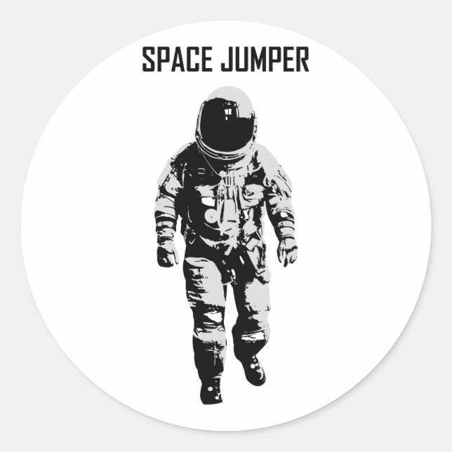 Space Jump Classic Round Sticker (Front)