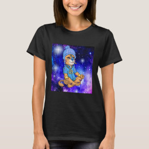 Space Karma Searching Yoga Cat T-Shirt