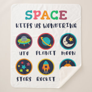 Space keeps us wondering sherpa blanket