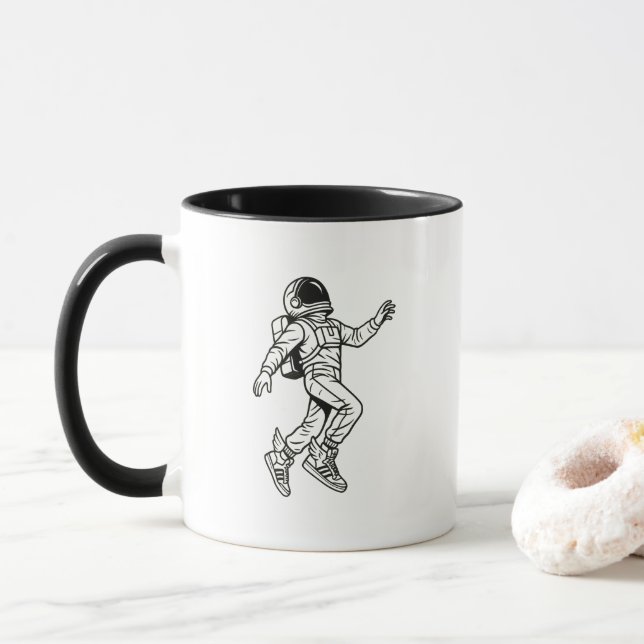 Space Kicks: Winged Astronaut Flight Mug (With Donut)