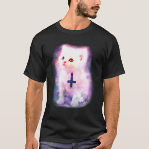 Space Kitten With Inverted cross T-Shirt