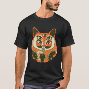 Space kitty alien trippy T-Shirt
