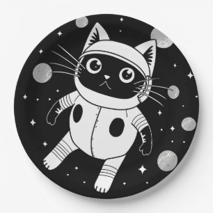 Space Kitty Paper Plate