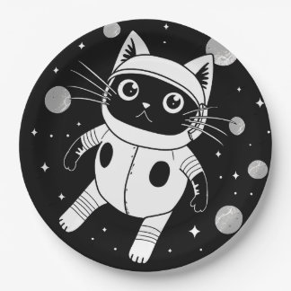 Space Kitty Paper Plate