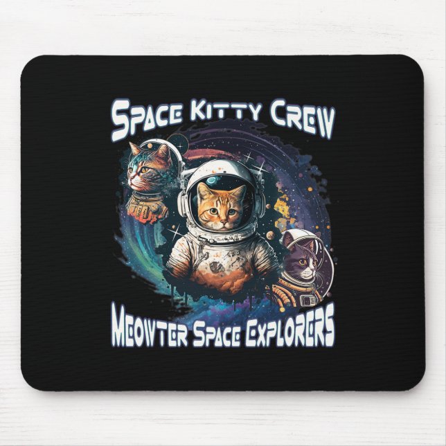 Space Kitty Space Explorers Cute Kitty In Space Ca Mouse Mat (Front)