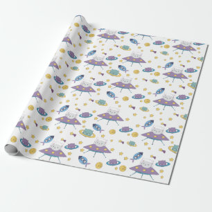 Space Kitty Wrapping Paper