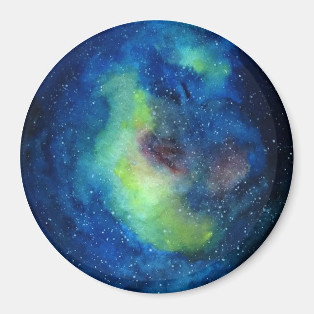 Space Large, 7.6 Cm Round Magnet (Front)