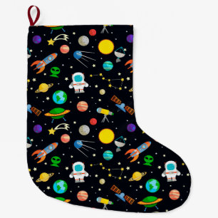 Space Large Christmas Stocking