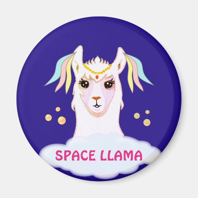 Space Llama Magnet (Front)