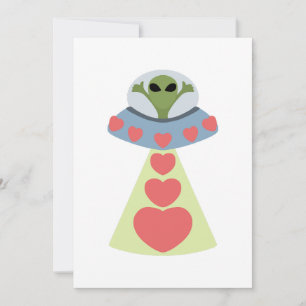 Space Love Alien Valentine Invitation