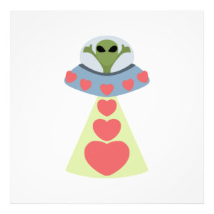 Space Love Alien Valentine Photo Print