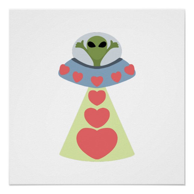 Space Love Alien Valentine Poster (Front)