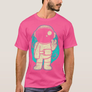 Space Man Astronaut with Peace Sign T-Shirt