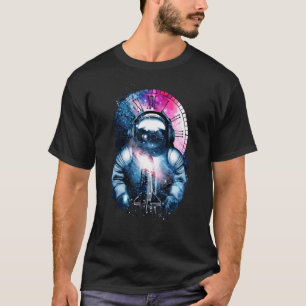 Space Man Astronauts Science Cosmos Galaxy Surreal T-Shirt