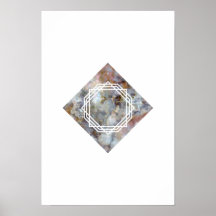 Space Marble Geometric Poster