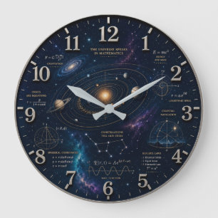 Space Mathematics Astronomy Large Clock