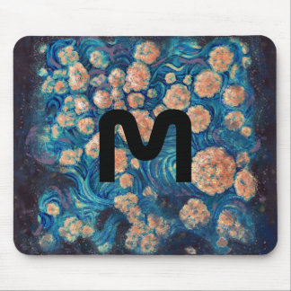 Space Mimosa Golden Nebula Blossom Mouse Mat