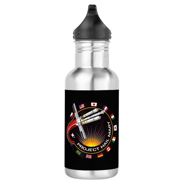 Space Mission Patch 532 Ml Water Bottle (Right)