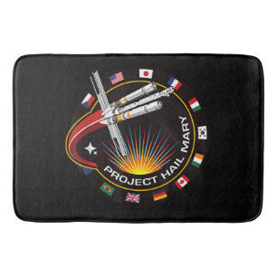 Space Mission Patch Bath Mat
