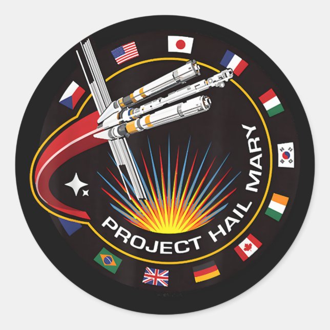 Space Mission Patch Classic Round Sticker (Front)