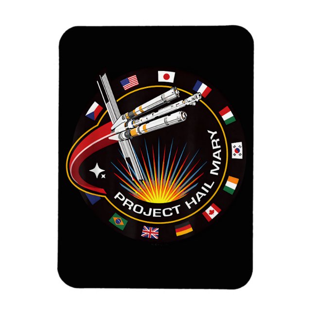 Space Mission Patch Magnet (Vertical)