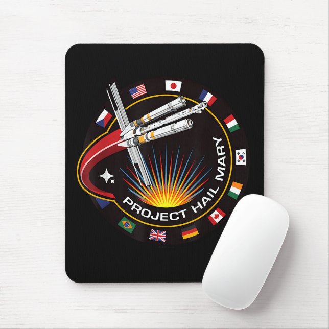 Space Mission Patch Mouse Mat (With Mouse)