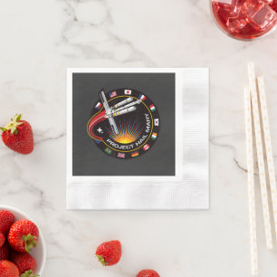 Space Mission Patch Napkin