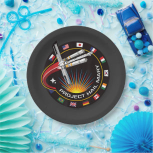 Space Mission Patch Paper Plate