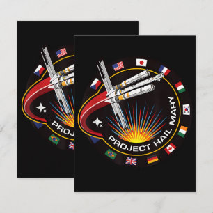 Space Mission Patch Thank You Card