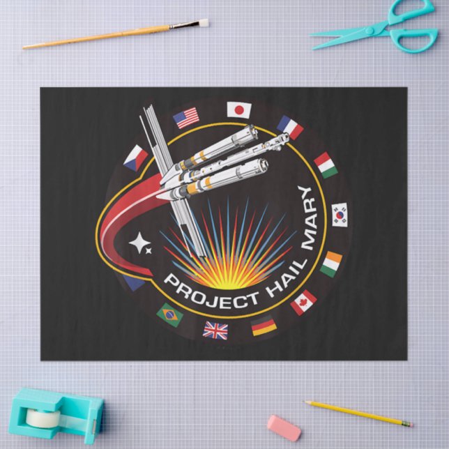 Space Mission Patch Tissue Paper (Craft)