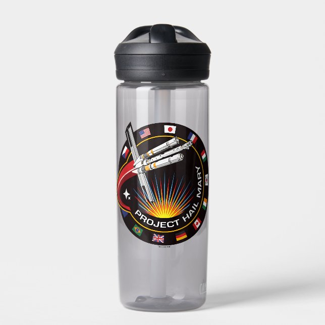 Space Mission Patch Water Bottle (Front)