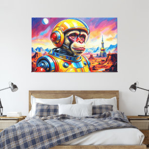 SPACE MONKEY-10 CANVAS PRINT