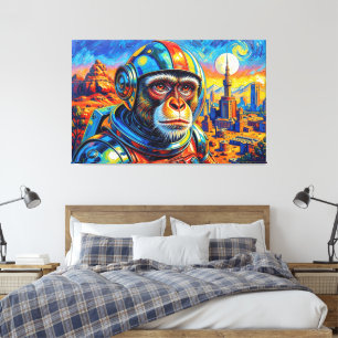 SPACE MONKEY-8 CANVAS PRINT