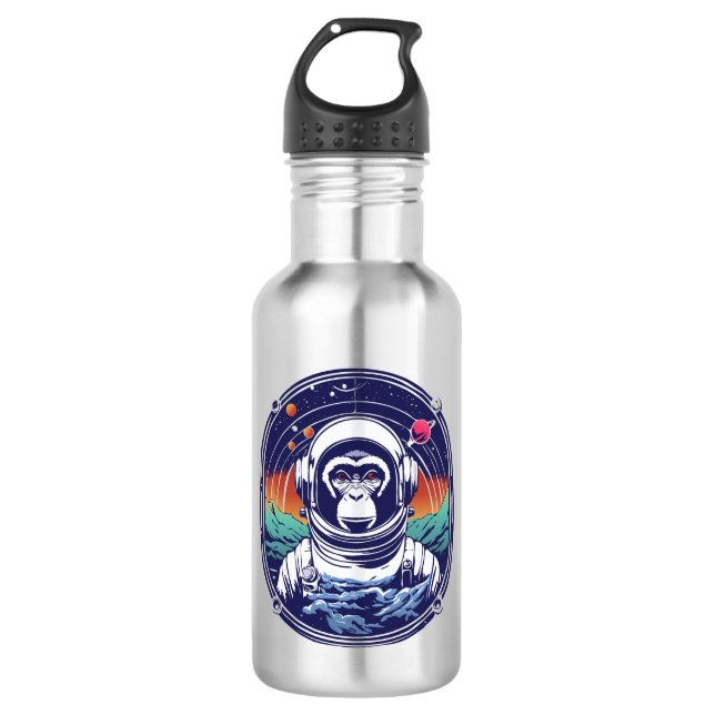 Space Monkey Astronaut 532 Ml Water Bottle (Front)