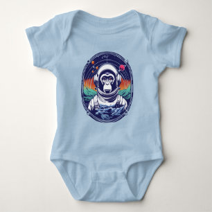Space Monkey Astronaut Baby Bodysuit