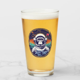 Space Monkey Astronaut Glass